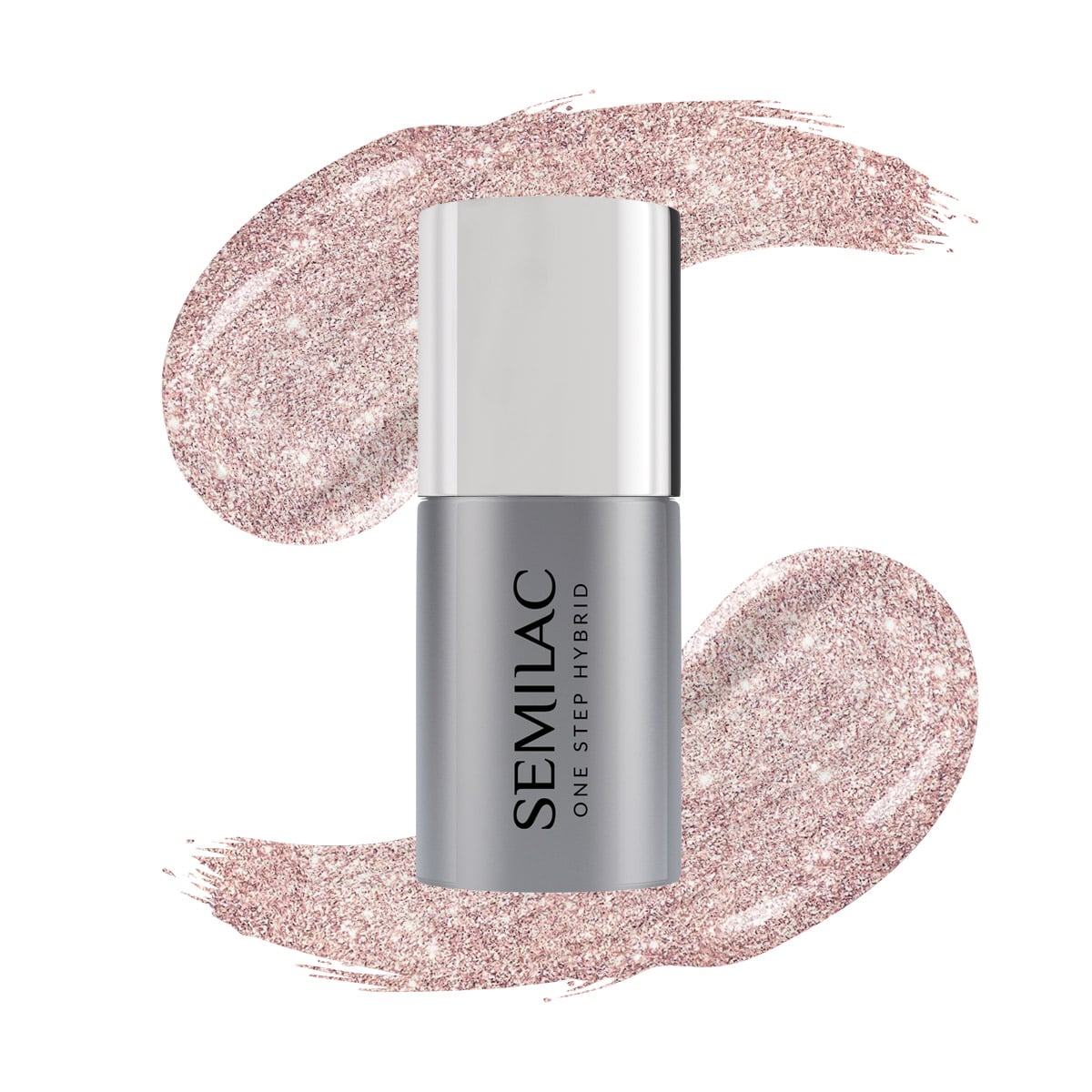 S245 One Step Hybrid Glitter Pink Beige 5ml