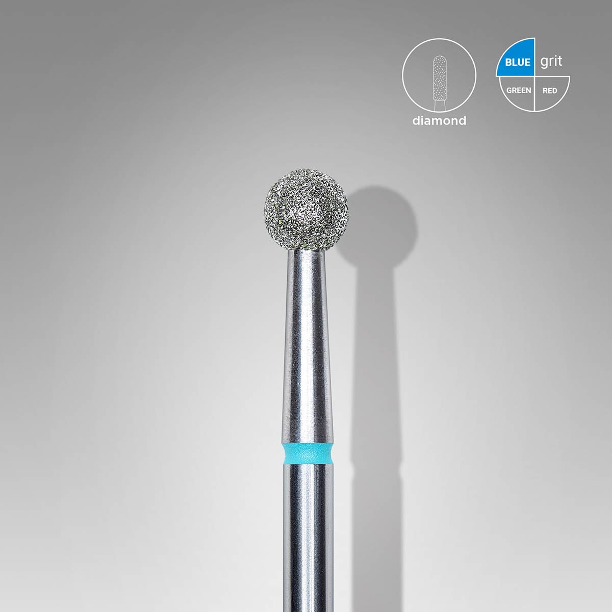 Staleks Diamond Nail Drill Bit Ball - Blue 4mm